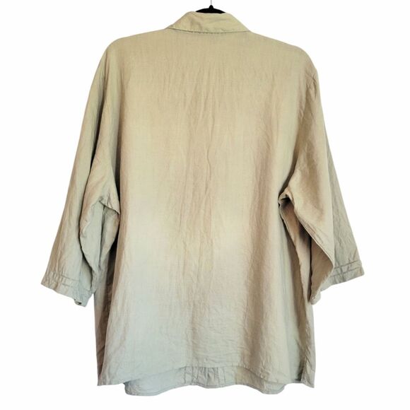 Style & Co sage green linen button up top Size 18W - Picture 5 of 5